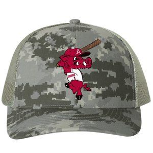 Ribby at Bat 3D Patterned Snapback Trucker Hat- Military Digital Camo